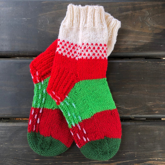 Christmas House Socks Handmade