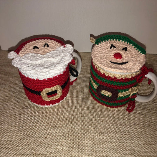 Christmas Mug with Coozie & Coaster Handmade