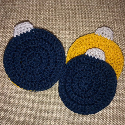 Christmas Ornament Coaster Set (of 6) Handmade