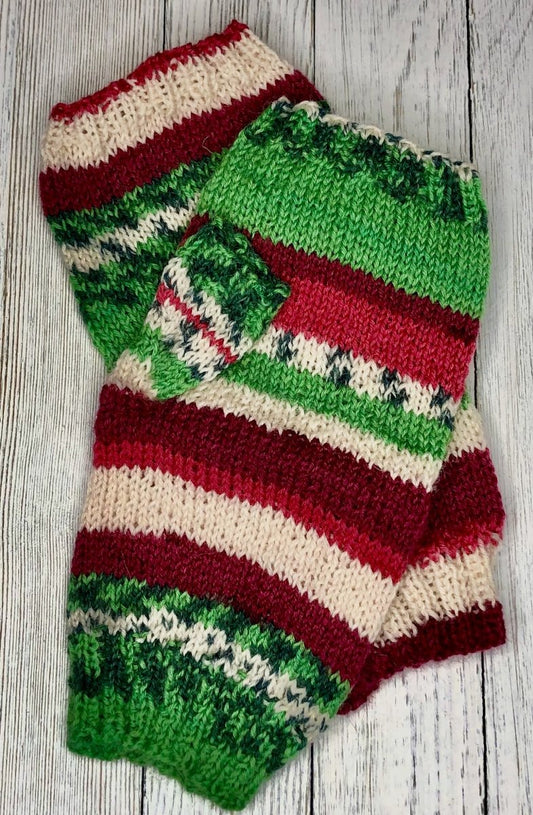 Christmas Wrist Warmers Handmade